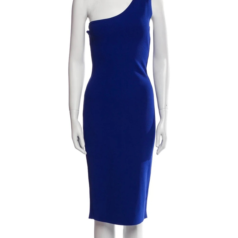 Brand new Diane Von Furstenberg One-Shoulder Blue Sweater Knit Dress